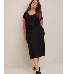 Midi Super Soft Dolman Sleeve Dress 2X